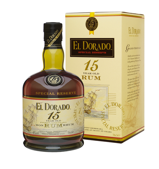 El Dorado, El Dorado 15 years, Guyane, 0.70 Rhum/Rum/Ron 43.0°