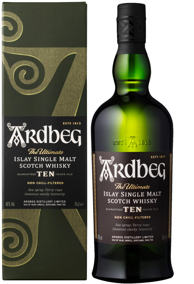 ARDBEG, 10 Years, Single Malt Scotch Whisky, Ecosse, 0.70 Whisky/Whiskey 46.0°