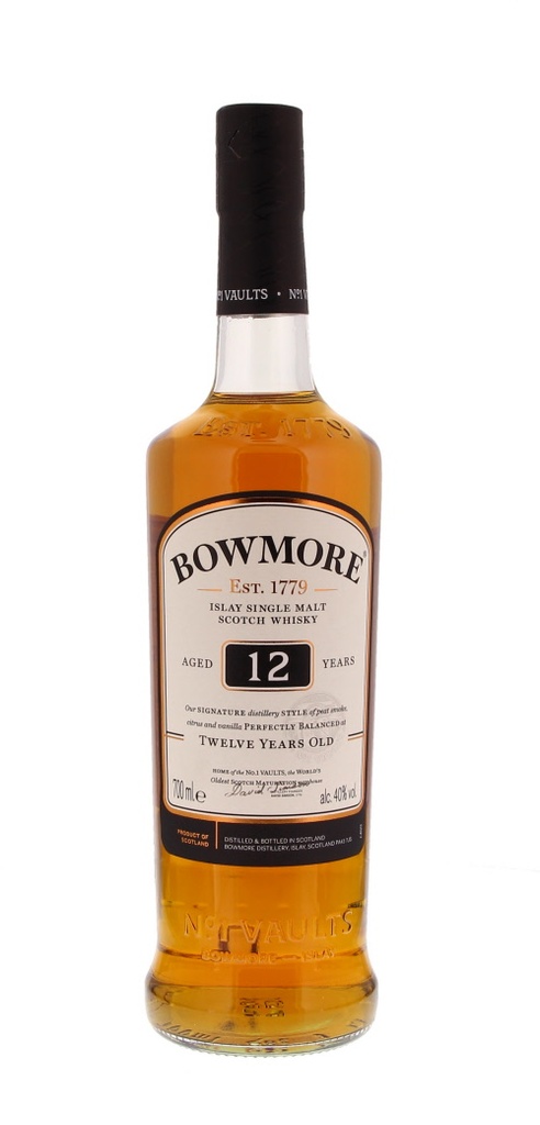 BOWMORE, 12 Year old, Single Malt Scotch Whisky, Ecosse, 0.70 Whisky/Whiskey 40.0°