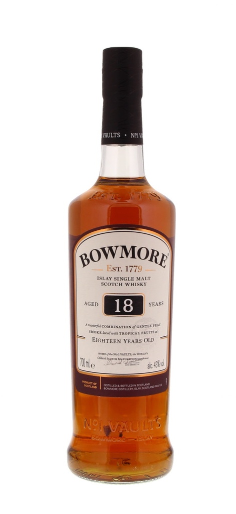 BOWMORE, 18 years, Single Malt Scotch Whisky, Ecosse, 0.70 Whisky/Whiskey 43.0°