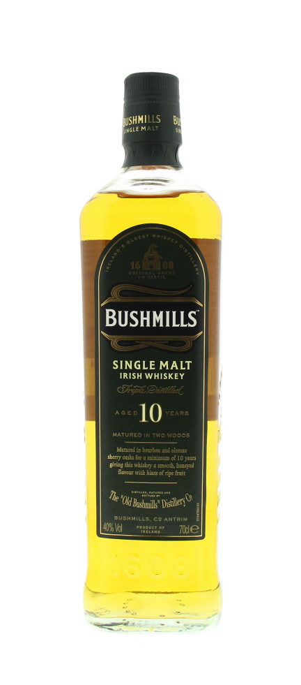 BUSHMILL, 10 YO, Single Malt, Irlande, 0.70 Whisky/Whiskey 40.0°