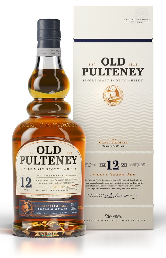 OLD PULTENEY, Old Pulteney 12 years, Single Malt Scotch Whisky, Ecosse, 0.70 Whisky/Whiskey 40.0°