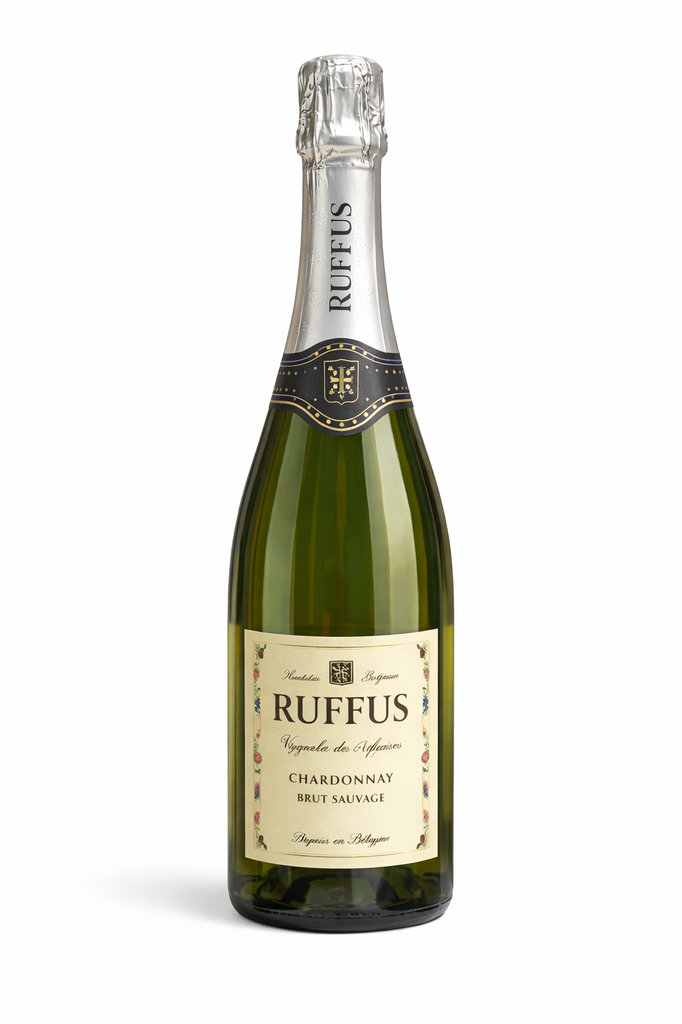 Ruffus, Chardonnay Brut Sauvage, Vin Mousseux de Qualité, Belgique, 0.75 Effervescent