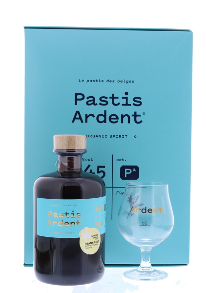 Les Vintrepides, Pastis Ardent BIO - Coffret, Giftboxes, Belgique, 0.5 Liqueur 45.0°