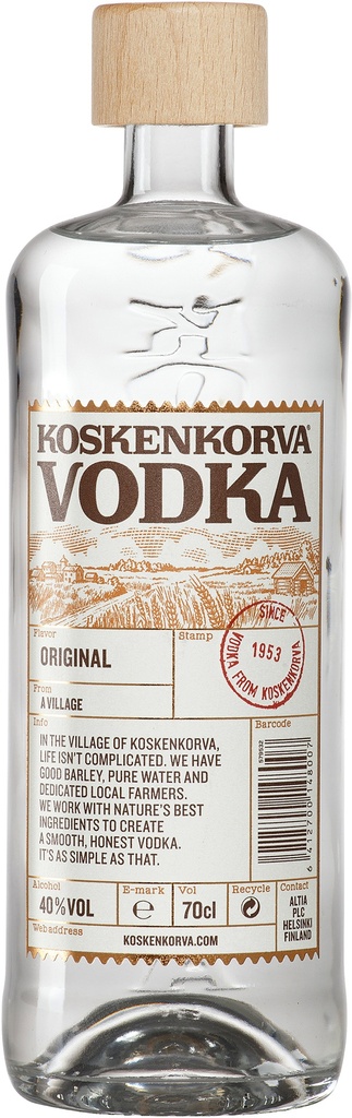 Koskenkorva, Original, Finlande, 0.70 Vodka 40.0°