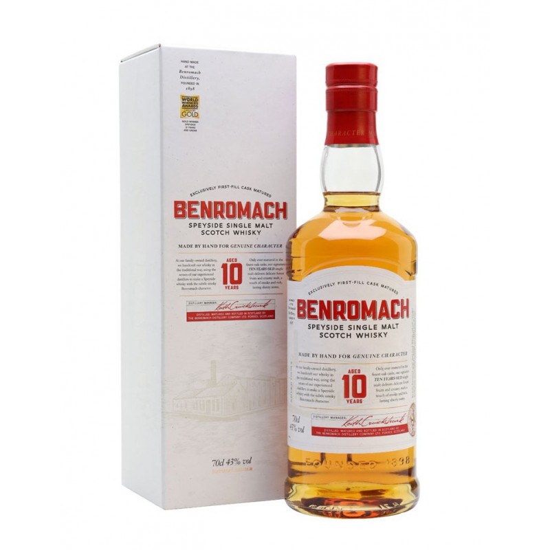 BENROMACH, 10 Years, Single Malt Scotch Whisky, Ecosse, 0.70 Whisky/Whiskey