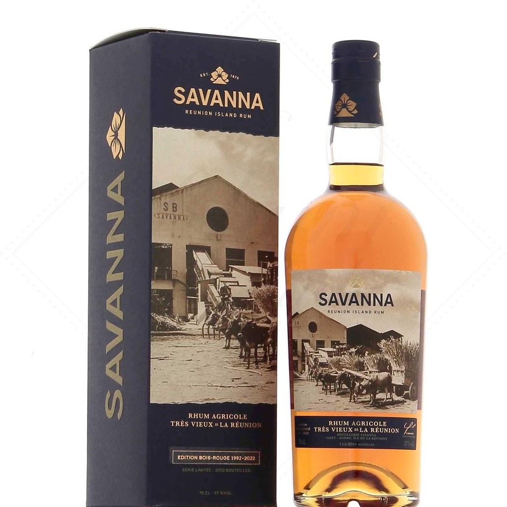 Savanna, Bois Rouge, Rhum très vieux, La Réunion, 0.70 Rhum/Rum/Ron 57.0°