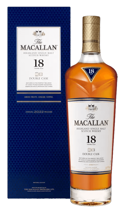 MACALLAN, 18 years Double Cask, Single Malt Scotch Whisky, Ecosse, 0.70 Whisky/Whiskey