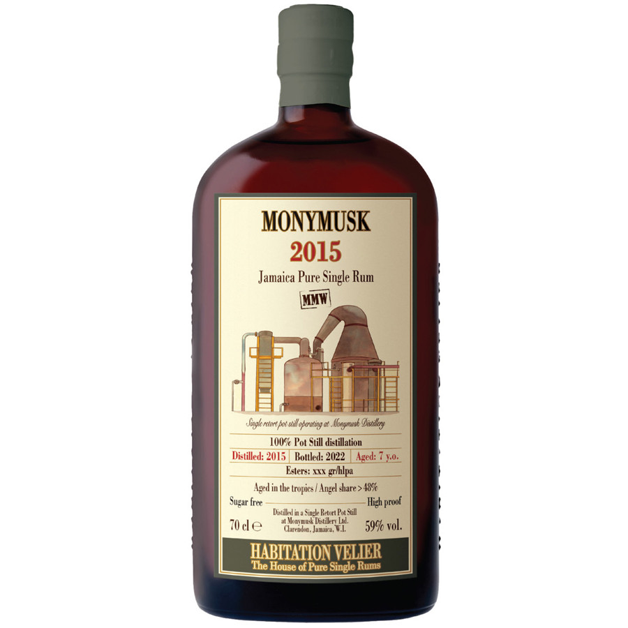 Habitation Velier, Monymusk Jamaica Pure Single Rum MMW, 2015, Jamaïque, 0.70 Rhum/Rum/Ron 59.0°