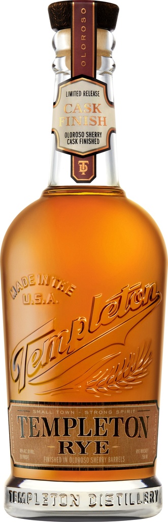 Templeton , Oloroso Cask Finish, Rye Whiskey, États Unis, 0.70 Bourbon/Rye