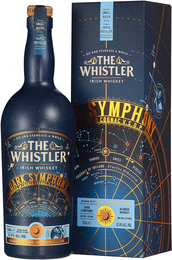 The Whistler Irish Whiskey, Dark Symphony, Irish Whiskey, Irlande, 0.70 Whisky/Whiskey 43.14°