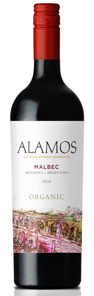 Bodega Catena Zapata, Alamos Malbec Organic, 2023, Mendoza, Argentine, 0.75 Rouge