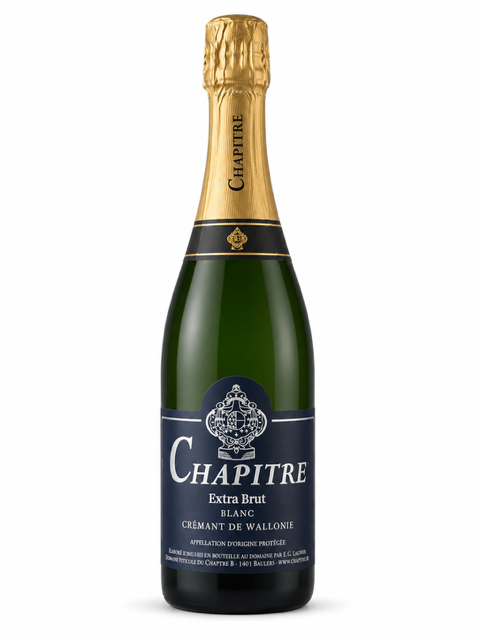 Domaine du Chapitre, Extra Brut 1/2 BOUTEILLES, N.V., Crémant de Wallonie, Belgique, 0.375 Effervescent