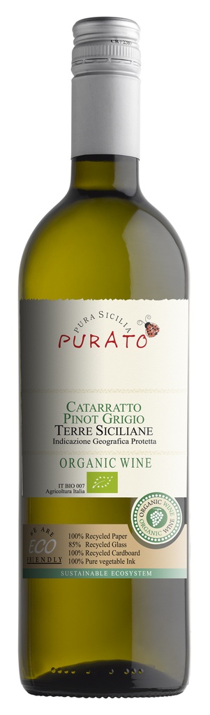 Purato, Catarratto Pinot Grigio, 2025, Terre Siciliane, Italie, 0.75 Blanc